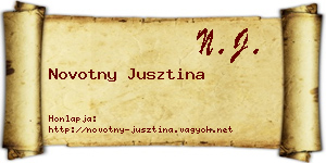 Novotny Jusztina névjegykártya